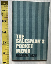 Vintage 1974 The Salesman's Pocket Memo, calender & tips, Economics Press picture