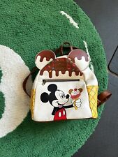 Loungefly Disney Mickey Mouse Ice Cream Melting Mini Backpack Adjustable Straps picture