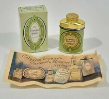 Antique Full Colgate's Cashmere Bouquet Tin Litho Talcum Powder Can Drug Store picture