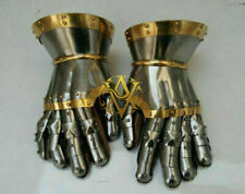 Medieval Articulated Steel Gauntlets Gothic Style Accent Crusader Vikin New Gift picture