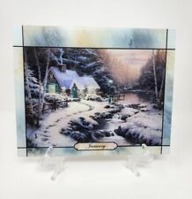 2006 Thomas Kinkade Seasons of Light Stained Glass Calendar Collection JANUARY picture