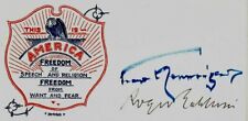 RARE “American Legends” Roger Nash Baldwin & Karl Menninger Signed Envelope picture