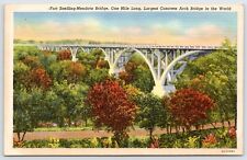 Postcard Fort Snelling-Mendota Bridge, One Mile Long, Mendota Heights Minnesota picture