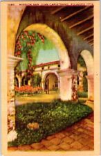 Vintage Postcard Mission San Juan Capistrano Founded 1776 California Linen picture