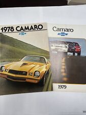 Vintage 1978-79 Chevy Camaro Brochures Lot Of 2 Made In USA 🇺🇸 picture