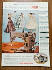 1954 Vintage Singer Sewing Machine Ad   Swing-Needle Automatic picture