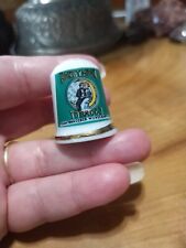 Vintage Honeymoon Tobacco advertising ceramic thimble. Wilkes Barre, PA picture