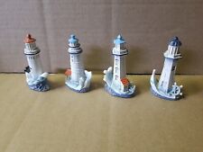 Lot of 4 Small Cape Cod Northern Ocean Classic Lighthouses 3 1/2