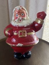 Very Vintage Paper Mache Santa Claus 9” Old Christmas Holiday Decoration 50’s picture
