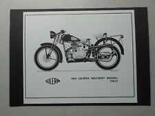 MILITARY VINTAGE/VETERAN MOTORCYCLE PRINT: 1941 GILERA MILITARY MODEL  ITALY picture