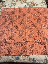 Vintage Thai Silk Fabric, 36” X 62”, Orange With Floral Design  picture