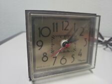 Vintage Mid Century Ingraham  Plastic Alarm Clock Bed Side Desk Table picture