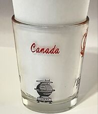 Vintage Drinking Glass Canada Centennial Juice Shot Glass 1867-1967 picture