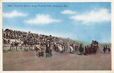 Cowboys Rescue Stage, Frontier Park, Cheyenne, Wyoming WY - Vintage Postcard picture