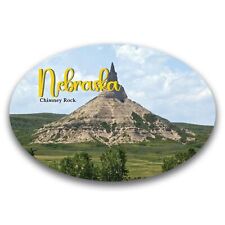 Magnet Me Up Nebraska Chimney Rock State Scenic Oval Magnet Decal, 4x6 inch picture
