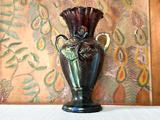 Vintage Royal Haeger Style Brown & Green Glaze Art Pottery Floral Vase picture