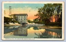 J97/ Mitchell South Dakota Postcard c1910 White's Old Mill James River  96 picture