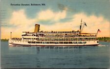 Excursion Steamer, Baltimore, Maryland - Postcard picture