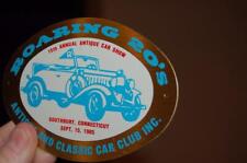 1985 Vintage Antique Car Club Roaring 20's Southbury Ct. Brass Dash Plaque Sign picture