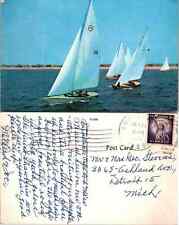Vintage Postcard - Scituate Harbor Massachusetts MA Sailboats picture