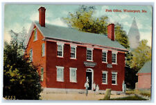 1911 Entrance to Post Office Winterport Maine ME Antique Posted Postcard picture