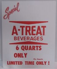 Vintage A-Treat Soda Store Display Sign picture