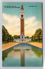 Richmond VA-Virginia, Famous Carillon, Antique, Vintage Souvenir Postcard picture