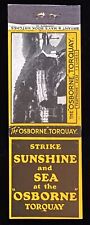 OSBORNE Torquay England Vintage Front-Strike Matchcover B-3357 picture