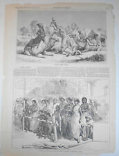 Camel Riders / Railway Station In India - - Harper's Weekly, February 26, 1876 picture
