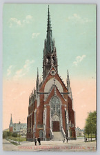 Postcard German Lutheran Church Passaic New Jersey Posted 1911 picture