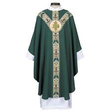 Coronation Semi-Gothic Green Chasuble Smooth Weave Polyester Size:51