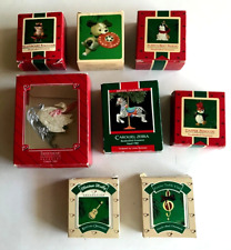 GROUP OF 8 HALLMARK CHRISTMAS ORNAMENTS W ANIMALS + OTHERS picture