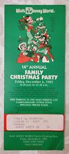 RARE 1985 DISNEY WDW 14TH ANNUAL CAST FAMILY CHRISTMAS PARTY UNUSED TICKET picture