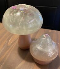 New, Unique, One Of A Kind, Large And Medium Mushroom Set Trinkets Made Of Resin picture