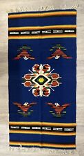 Vintage Handmade Chimayo Rug Tapestry Throw Indian Southwestern Navajo Blanket picture