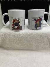 NORMAN ROCKWELL THE SATURDAY EVENING POST 2 MERRIE CHRISTMAS CUPS / MUGS 2005  picture