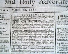 Post Revolutionary War Growing Pains in America 1785 British London Newspaper picture