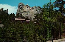Chrome Postcard Mt Rushmore, Black Hills South Dakota 6000ft picture