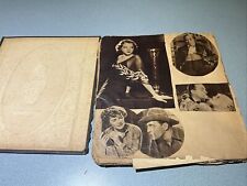 1940's  Scrapbook w/ 22 loose pages and covers Mos cuts of Movie Stars picture