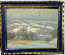 OLD UPSTATE NEW YORK IMPRESSIONIST PAINTING LAKE CAYUGA WILLIAM BAKER LISTED GEM picture
