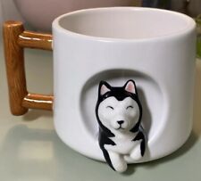 Adorable 3D Husky Mug Cup EUC Dog Puppy picture