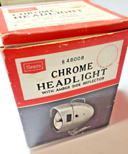 Vintage Sears Bicycle Bike Chrome Headlight w Box 1960s 70s; 48008, bullet style picture