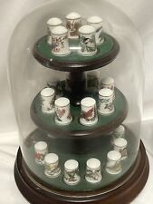 Lot 24 Franklin Mint Songbirds Of The World  Bird Thimbles w stand W Cards picture