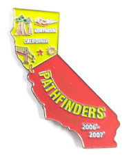 Northern California Pathfinders Camporee 2006-2007 CA Map Lapel Pin Green Red... picture