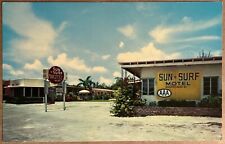 Miami Sun N Surf Motel Florida 11102 Biscayne Blvd Postcard c1950 picture