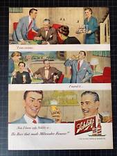 Vintage 1949 Schlitz Beer Print Ad picture
