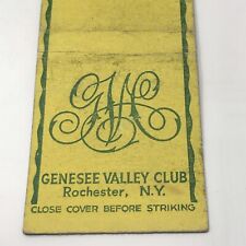 Vintage Matchbook Genesse Valley Club Rochester New York Advertisement picture