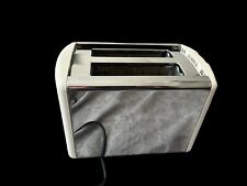 Toastmaster Vintage Wide 2-Slice Pop-Up Toaster Silver/White Tested Model B1025A picture