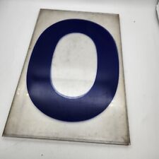 Vintage Gas Station Numbers Rigid PLASTIC Acrylic Clear  Blue 13