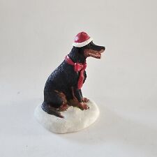 Vintage Charmstone Earl Sherwan Christmas Gordon Setter Dog Santa Hat Figurine picture